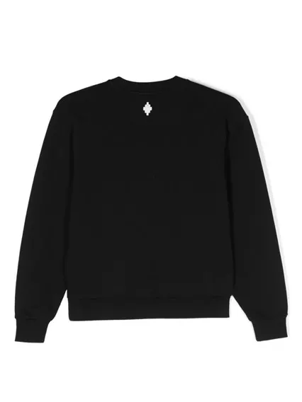 MARCELO BURLON COUNTY OF MILAN KIDS wind feathers regular crew - COD. CBBA001F23FLE005 1001 BLACK WH MARCELO BURLON COUNTY OF MILAN KIDS wind feathers regular crew - COD. CBBA001F23FLE005 1001 BLACK WH