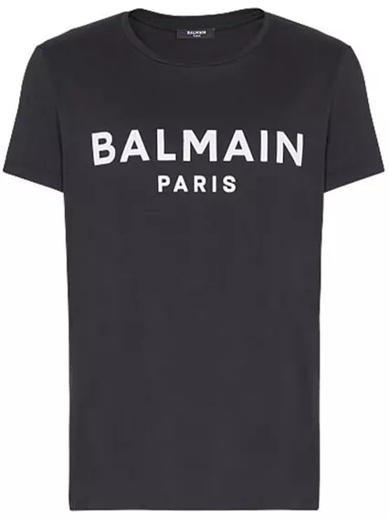 BALMAIN PARIS LOOSE SS T-SHIRT - COD. FH1EG000 BB73 EAB NOIR BLANC BALMAIN PARIS LOOSE SS T-SHIRT - COD. FH1EG000 BB73 EAB NOIR BLANC