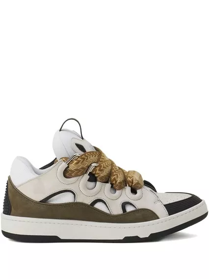 LANVIN curb sneakers - COD. FU SKDK12 BICO E25 0047 WHITE KHAKI LANVIN curb sneakers - COD. FU SKDK12 BICO E25 0047 WHITE KHAKI