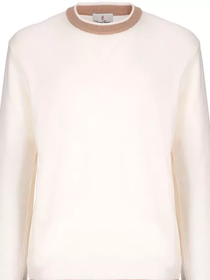 CONTE OF FLORENCE girocollo big sky - COD. 6550194U 28 ECRU CONTE OF FLORENCE girocollo big sky - COD. 6550194U 28 ECRU