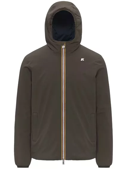 K-WAY jack st warm double - COD. K6128VW_UOMO B3A BLACK OLIVE BLUE DEPTH K-WAY jack st warm double - COD. K6128VW_UOMO B3A BLACK OLIVE BLUE DEPTH