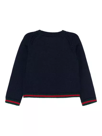 GUCCI KIDS cardigan - COD. 823227 XKEWP 4180 OLTREMARE GREEN RED GUCCI KIDS cardigan - COD. 823227 XKEWP 4180 OLTREMARE GREEN RED