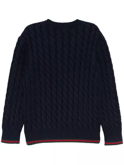 GUCCI KIDS create a unique look with the GUCCI KIDS crew neck sweater - COD. 823229 XKEWQ 4180 OLTREMARE GREEN RED GUCCI KIDS create a unique look with the GUCCI KIDS crew neck sweater - COD. 823229 XKEWQ 4180 OLTREMARE GREEN RED