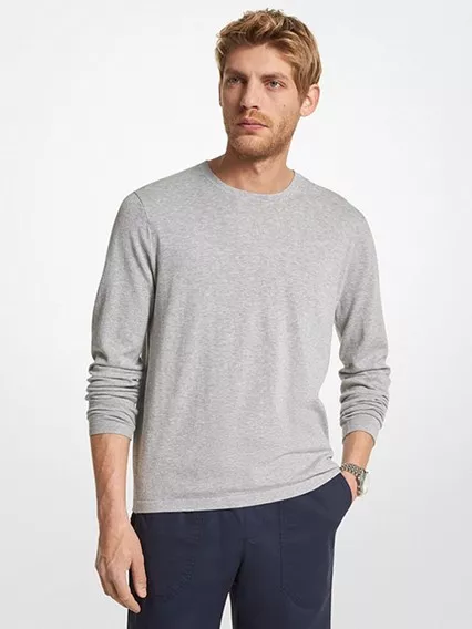 MICHAEL KORS CORE - LS JERSEY CREW - COD. CS36080FE5 030 HEATHER GREY MICHAEL KORS CORE - LS JERSEY CREW - COD. CS36080FE5 030 HEATHER GREY