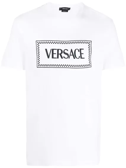 VERSACE T-shirt 90s Vintage Logo - COD. 1011694 1A08584 1W000 BIANCO OTTICO VERSACE T-shirt 90s Vintage Logo - COD. 1011694 1A08584 1W000 BIANCO OTTICO