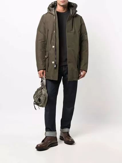 WOOLRICH Arctic Parka in Ramar Cloth - COD. CFWOOU0483MRUT0001 DAG DARK GREEN WOOLRICH Arctic Parka in Ramar Cloth - COD. CFWOOU0483MRUT0001 DAG DARK GREEN