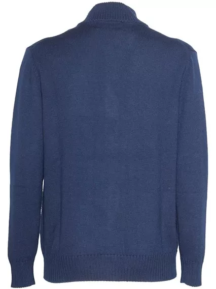 BALLANTYNE T NECK ZIPPED CARDIGAN - COD. B2K036 7W071 13777 NAVY BALLANTYNE T NECK ZIPPED CARDIGAN - COD. B2K036 7W071 13777 NAVY