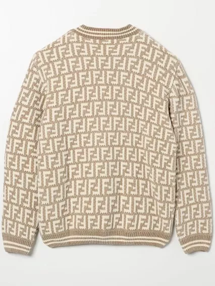 FENDI KIDS CHENILLE CARDIGAN - COD. JUG179 AMHA F1QF3 DESERT SAND E GESSO FENDI KIDS CHENILLE CARDIGAN - COD. JUG179 AMHA F1QF3 DESERT SAND E GESSO